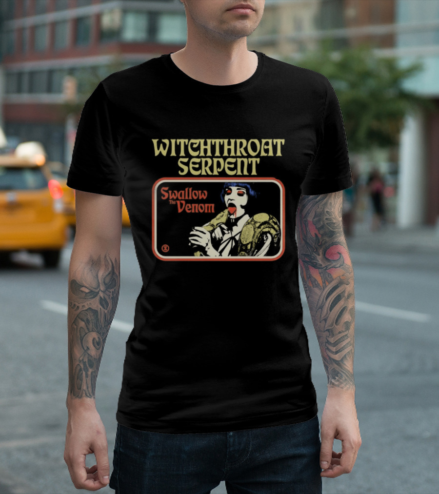 Witchthroat Serpent Swallow The Venom Doom Metal Psychedelic T-Shirt