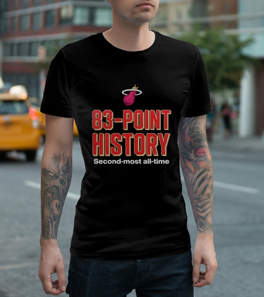 Miami Heat Bam Adebayo 83 Point History Second Most All Time T-Shirt