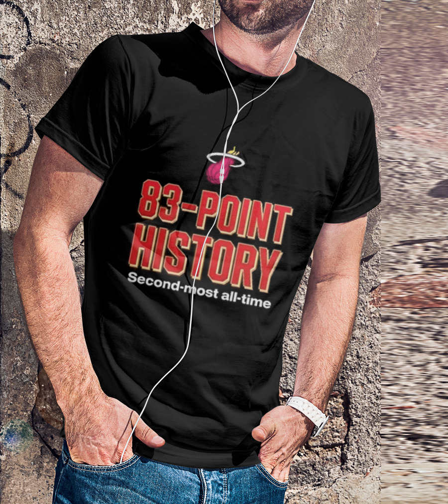 Miami Heat Bam Adebayo 83 Point History Second Most All Time T-Shirt