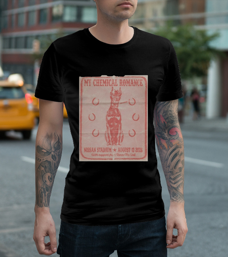 My Chemical Romance Nissan Stadium August 13 2026 With Support From Pierce The Veil T-Shirt