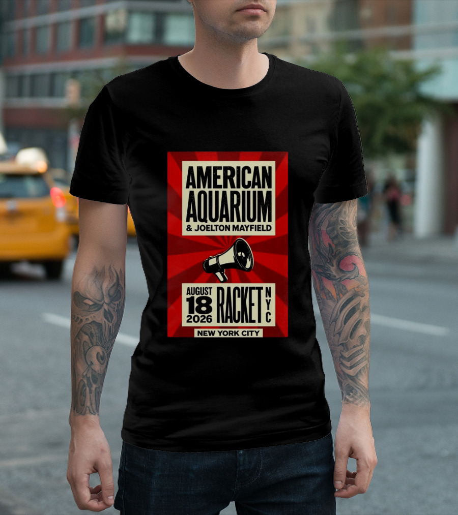 American Aquarium Joelton Mayfield August 18 2026 Racket NYC New York City Concert T-Shirt