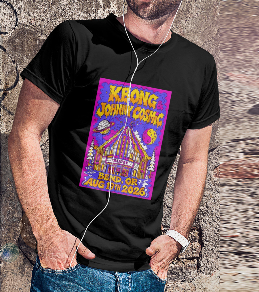KBong Johnny Cosmic Bend OR August 19th 2026 Volcanic Theatre Concert T-Shirt