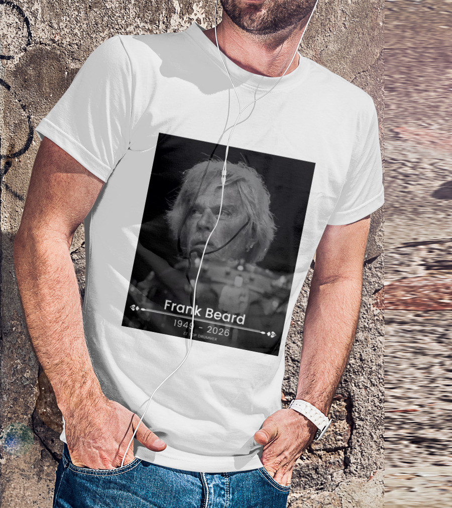 ZZ Top Drummer Frank Beard 1949 2026 Memoriam T-Shirt