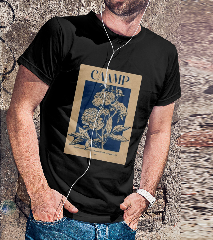 CAAMP KettleHouse Amphitheater Bonner MT August 17+18 2026 Floral T-Shirt