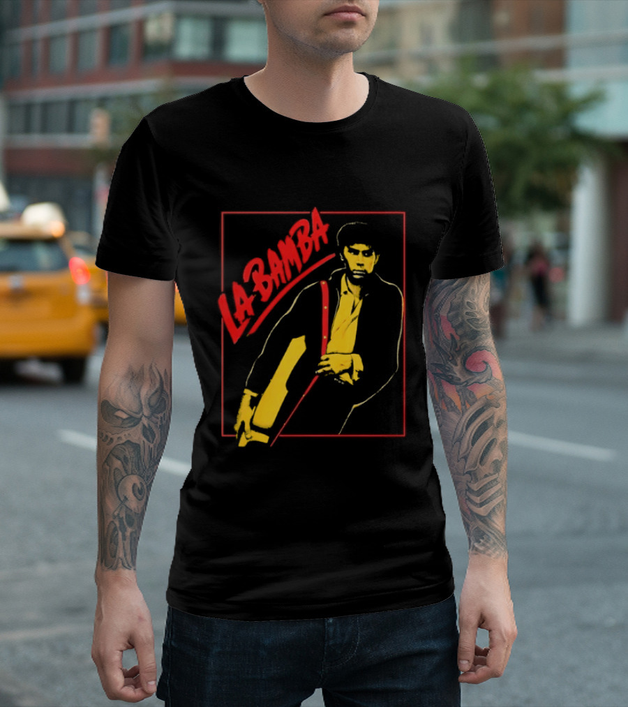 Ritchie Valens La Bamba Rock And Roll Iconic Yellow Red T-Shirt