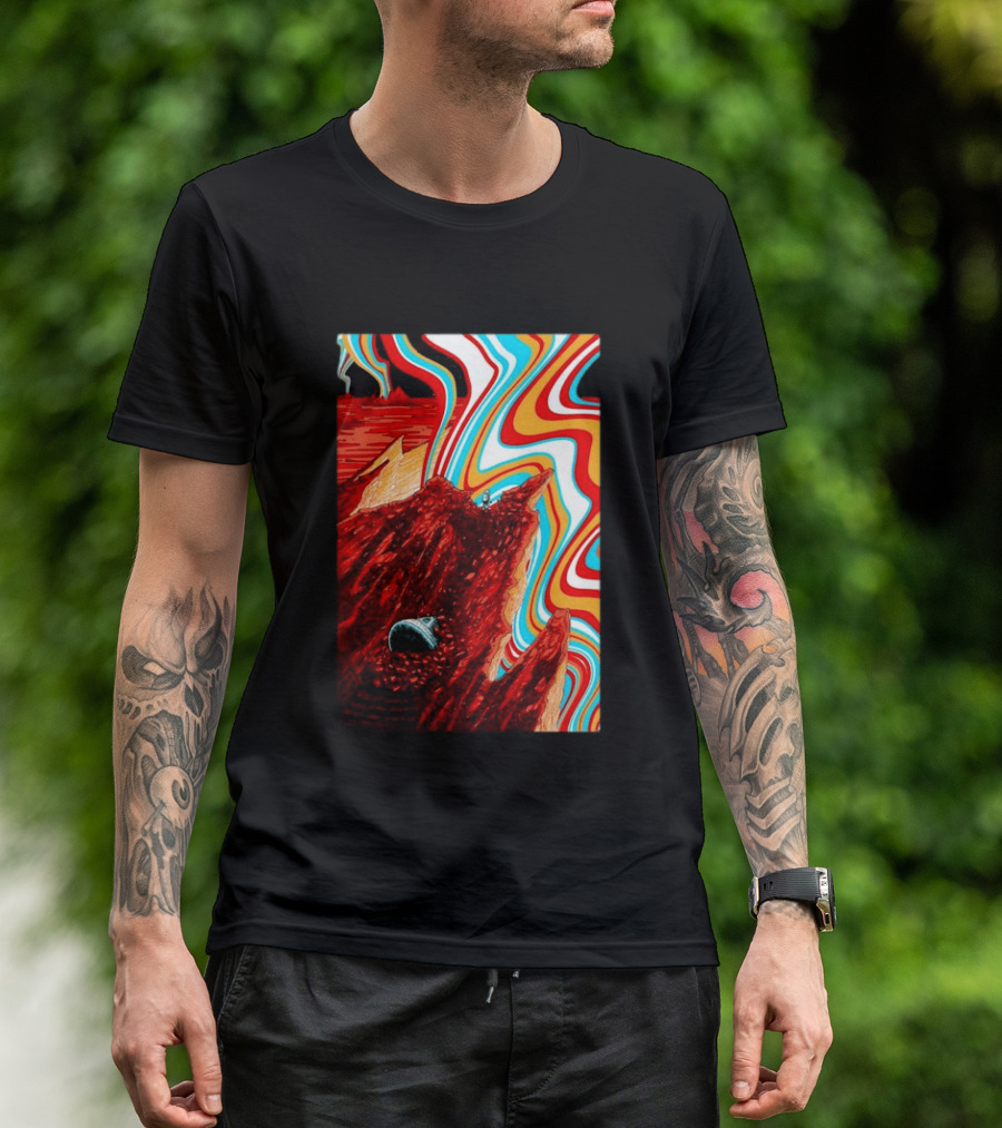 Gov't Mule Livingston MT August 18 2026 Event Psychedelic Swirls Alien Landscape T-Shirt