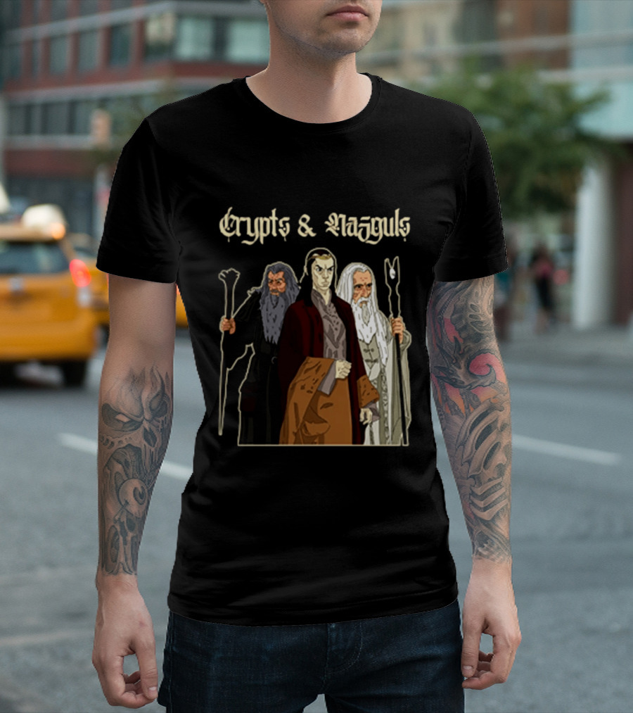 Crypts & Nazgûls Wizards Of The Rings Characters T-Shirt