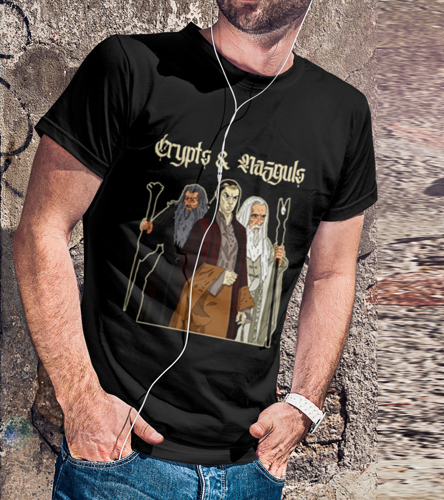 Crypts & Nazgûls Wizards Of The Rings Characters T-Shirt