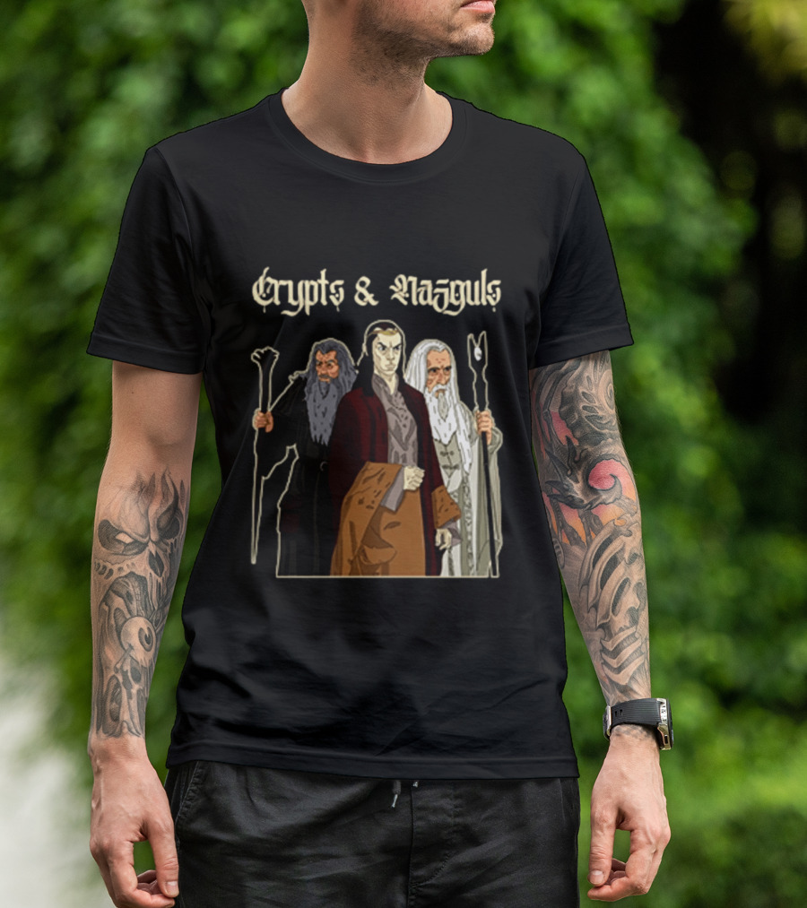 Crypts & Nazgûls Wizards Of The Rings Characters T-Shirt