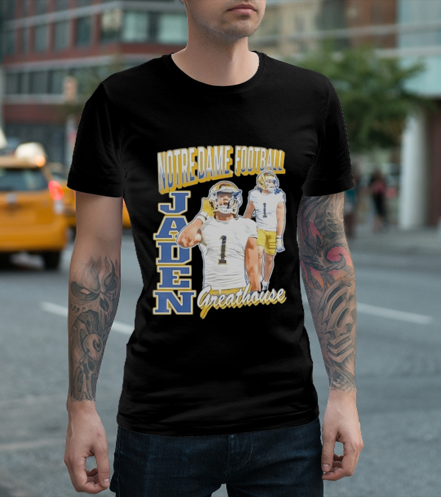 Notre Dame Football Jaden Greathouse 1 Fighting Irish T-Shirt