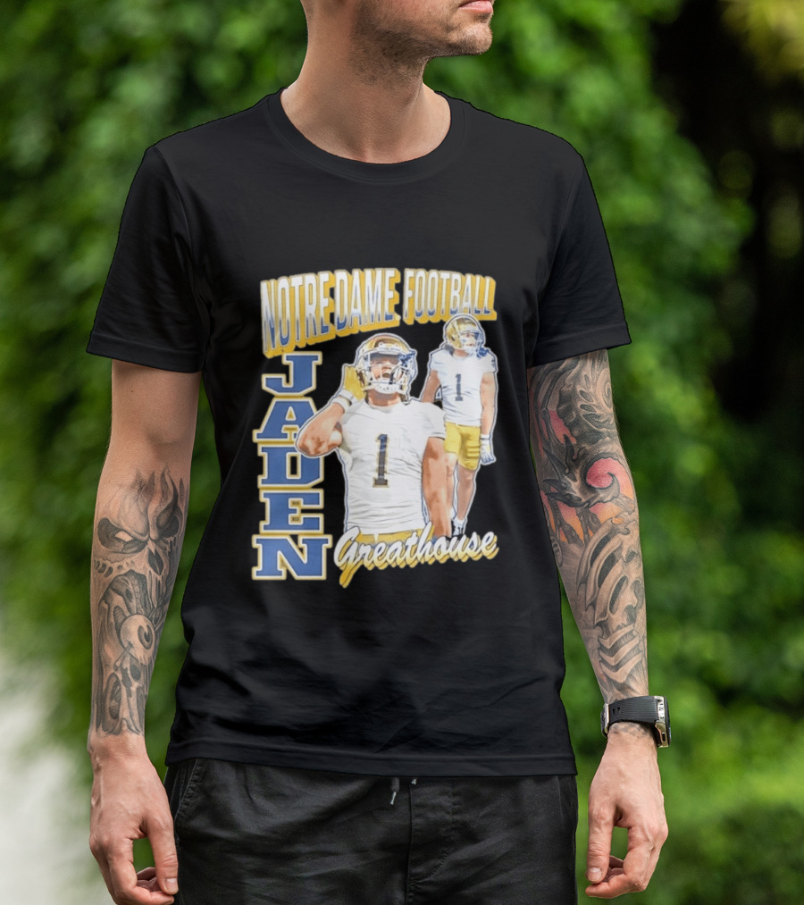 Notre Dame Football Jaden Greathouse 1 Fighting Irish T-Shirt