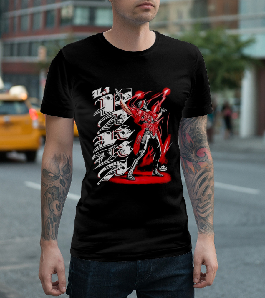 La Parka AAA Lucha Libre Legend Skeleton Warrior Action Hero T-Shirt