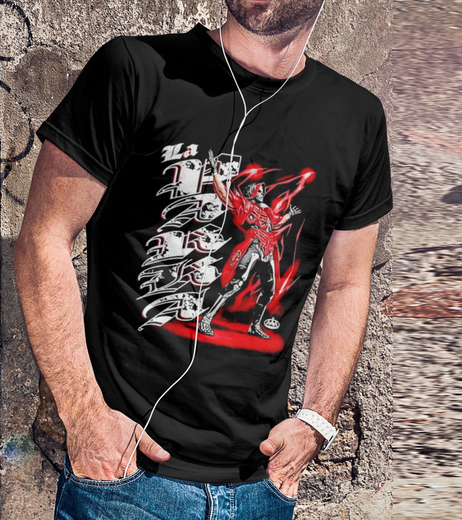 La Parka AAA Lucha Libre Legend Skeleton Warrior Action Hero T-Shirt