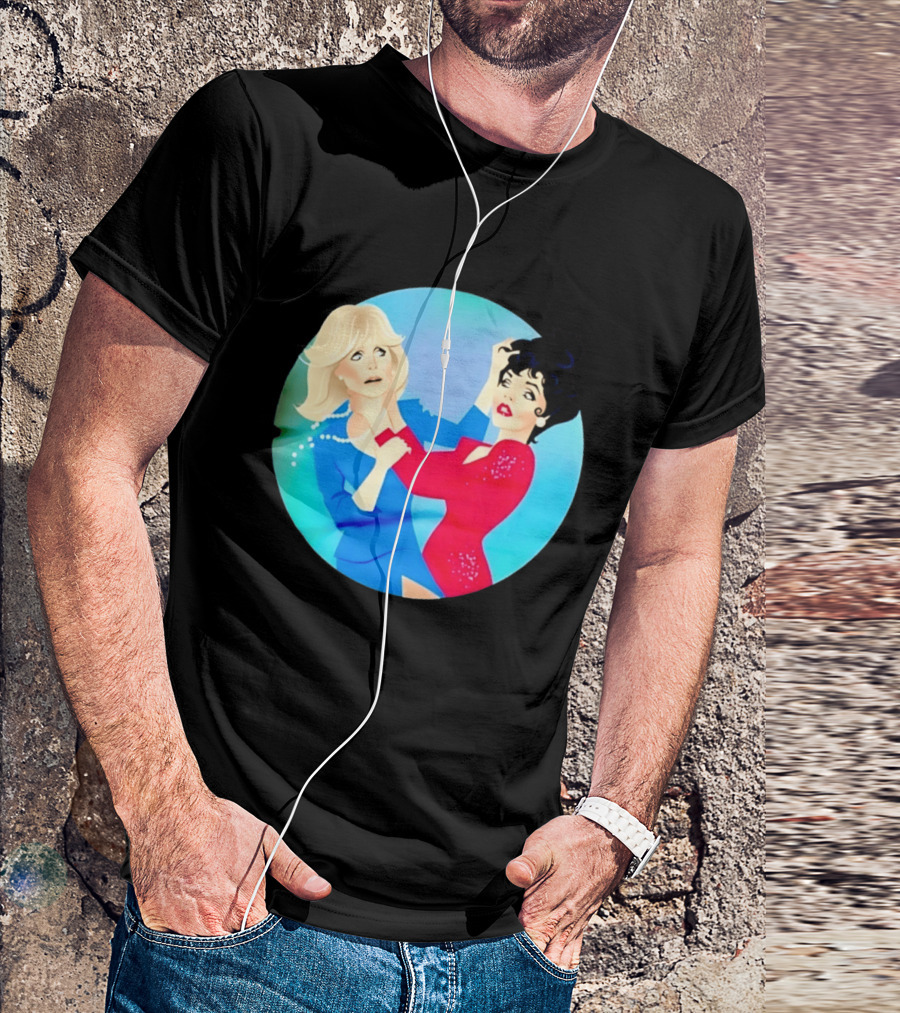 Alexis Carrington Krystle Carrington Iconic Dynasty Catfight Scene T-Shirt