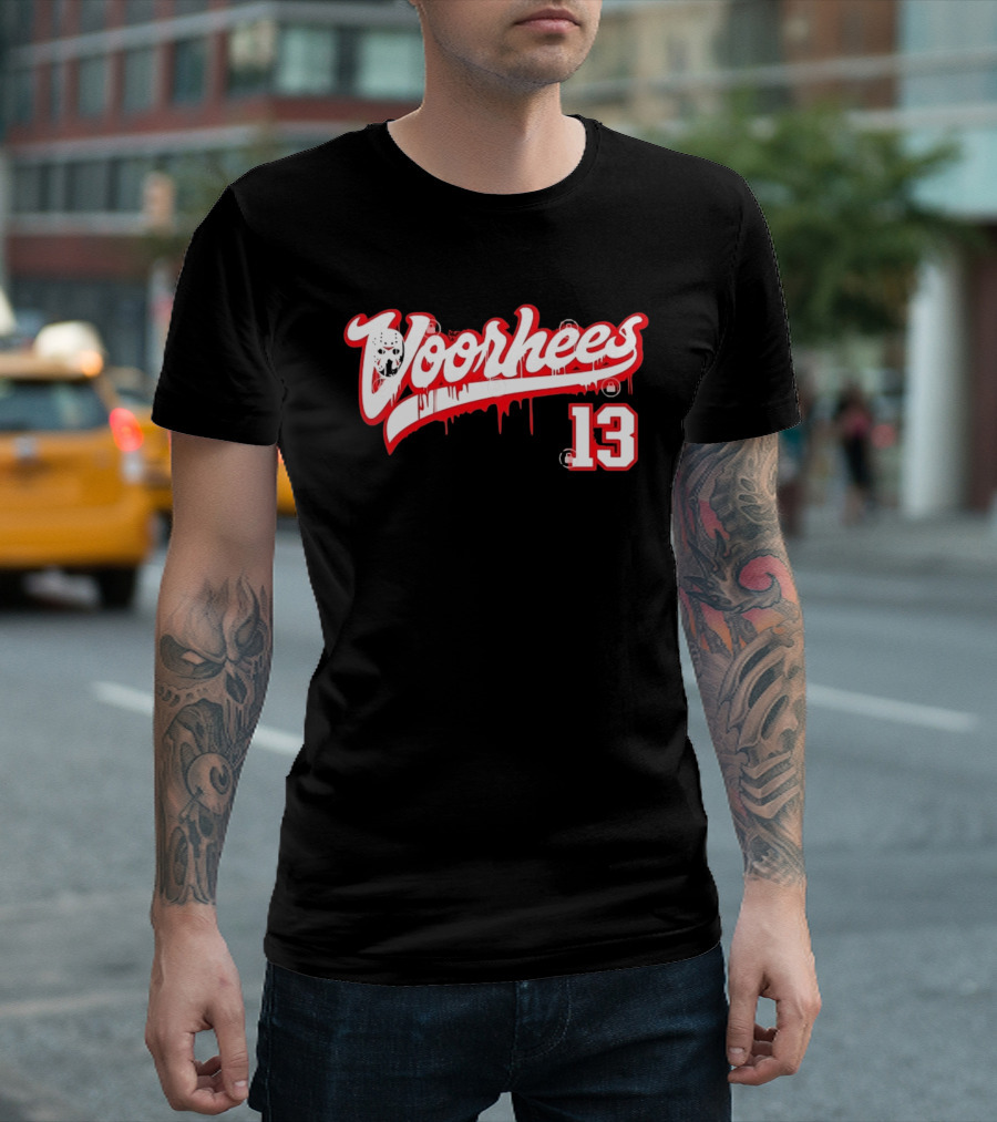 Jason Voorhees Mask Dripping Blood 13 Hockey Friday The 13th T-Shirt