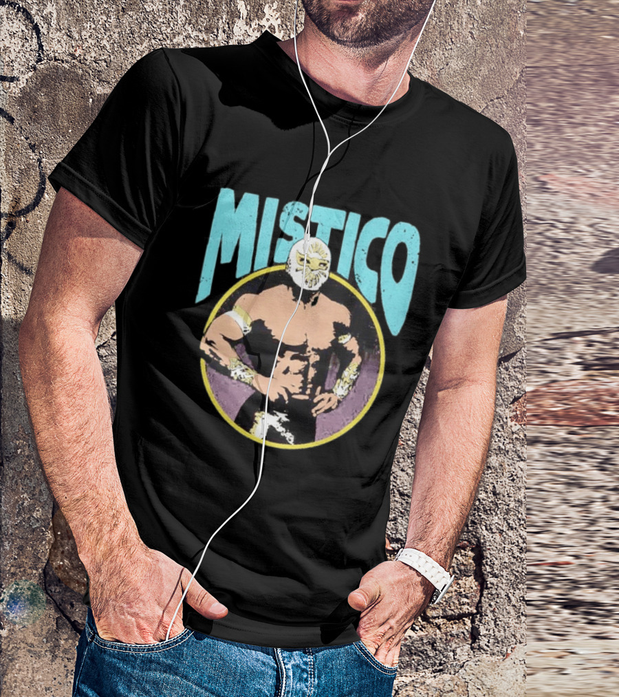 Mistico Lucha Libre Wrestler CMLL Mexican Wrestling Iconic Masked Fighter T-Shirt