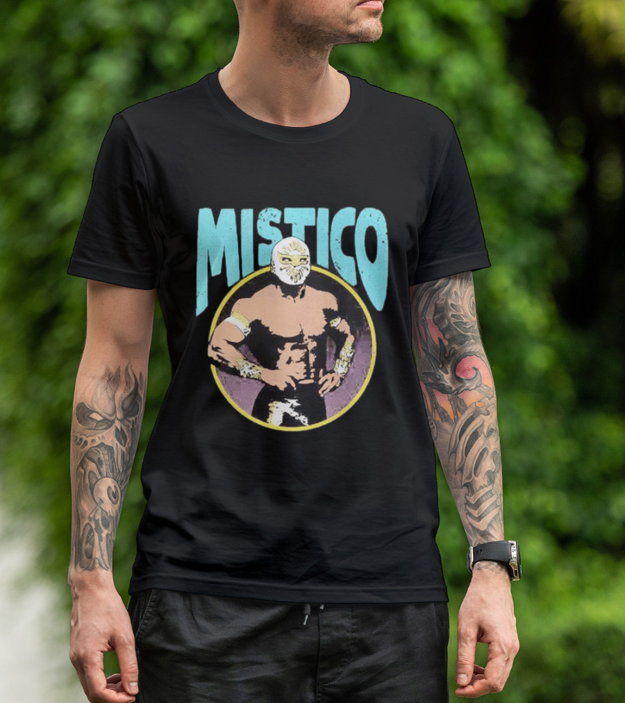 Mistico Lucha Libre Wrestler CMLL Mexican Wrestling Iconic Masked Fighter T-Shirt