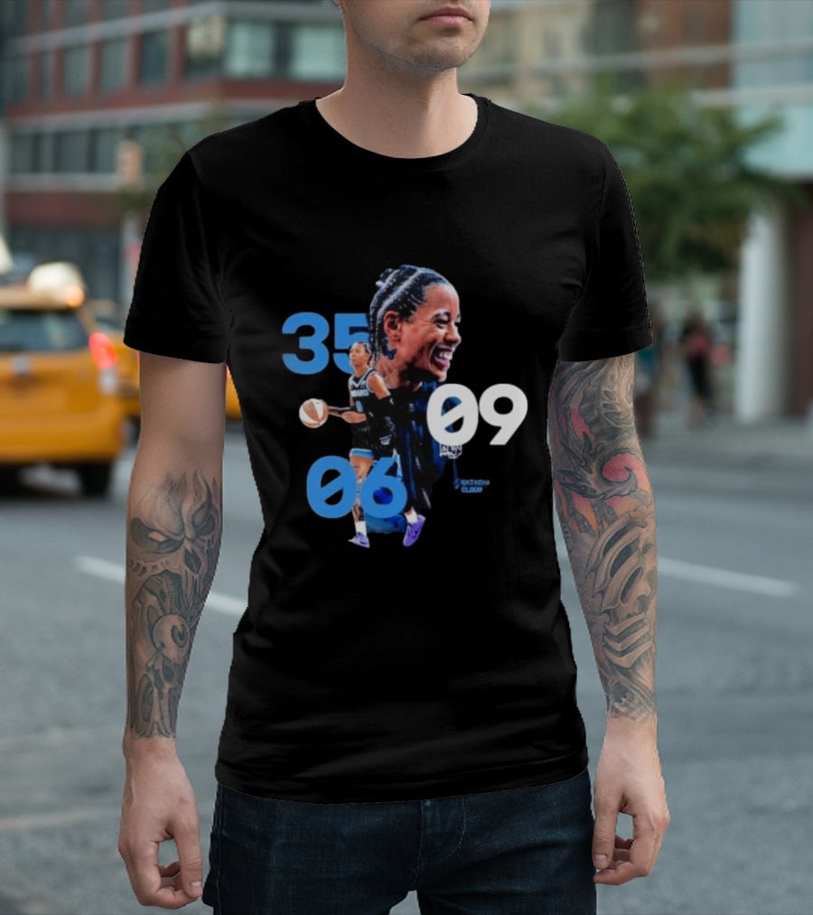 Natasha Cloud Historic 35 Points 5 Rebounds 5 Assists Performance T-Shirt