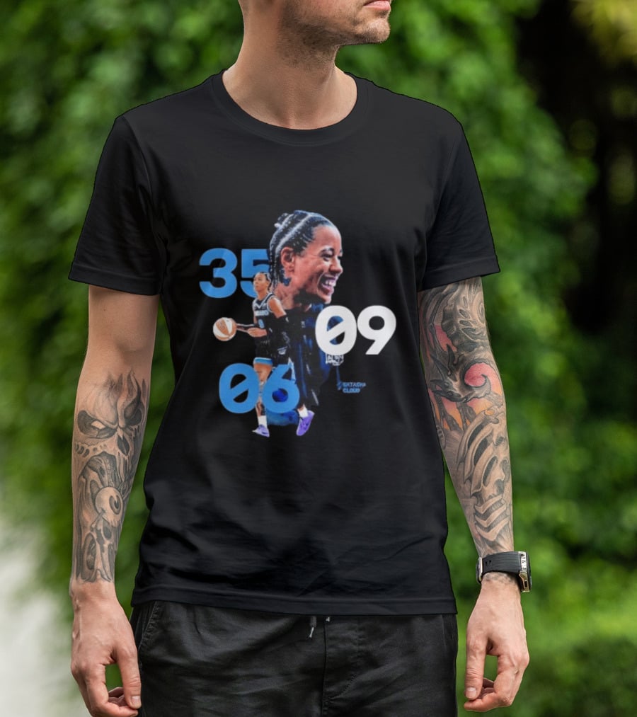 Natasha Cloud Historic 35 Points 5 Rebounds 5 Assists Performance T-Shirt