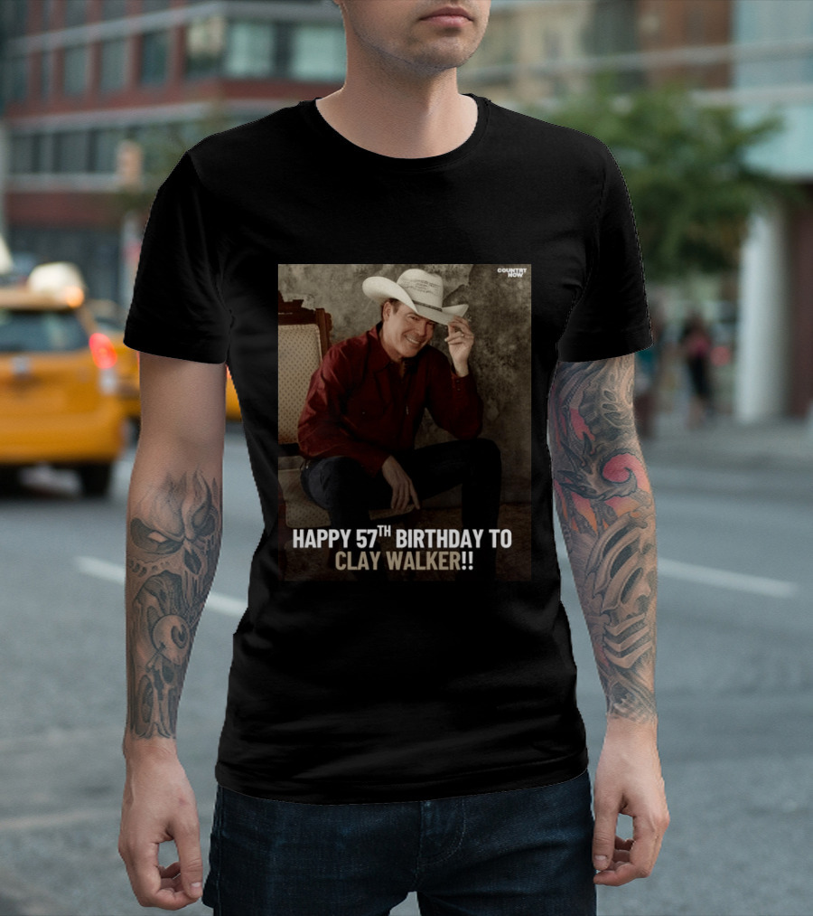 Clay Walker Celebrates Turning 57 In Classic Country T-Shirt