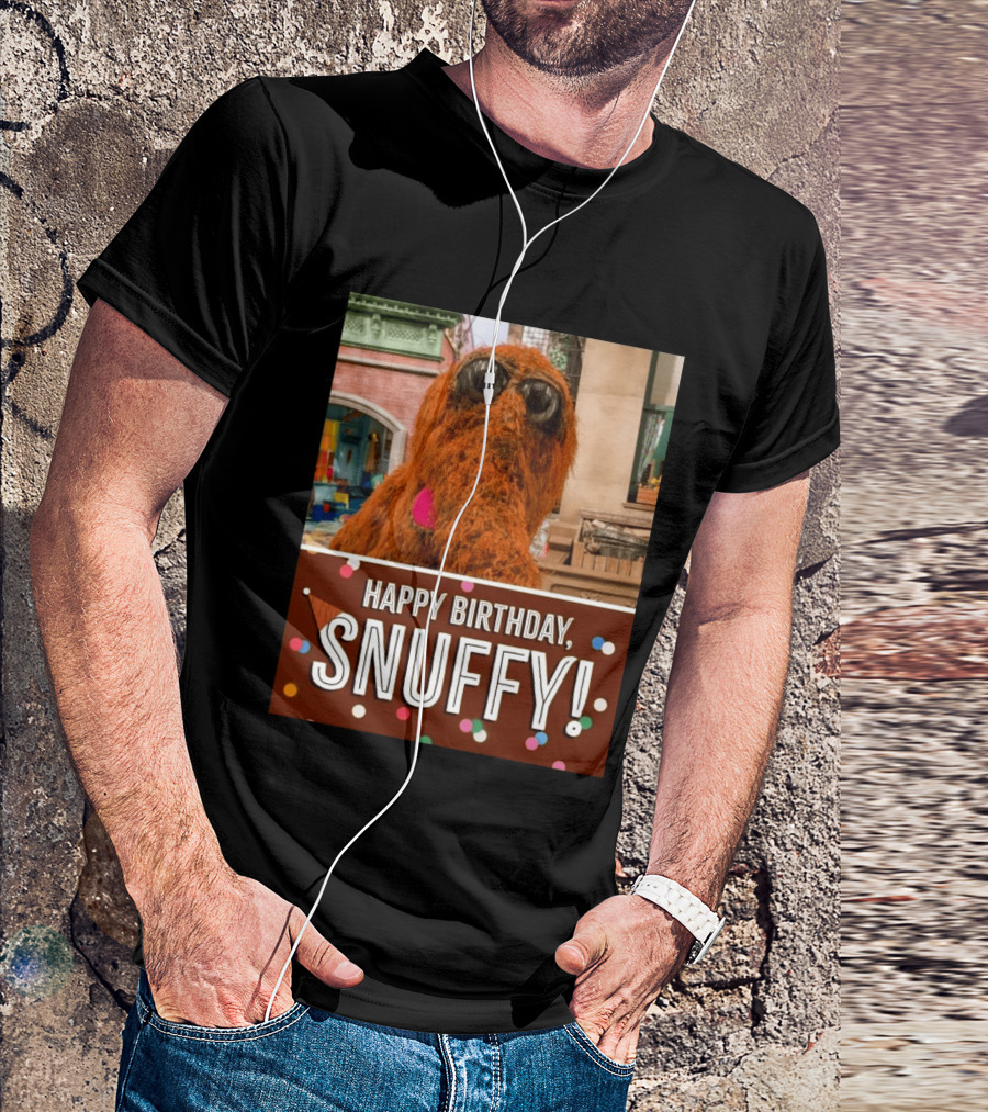 Happy Birthday Snuffy Celebrate With Cheerful Confetti T-Shirt