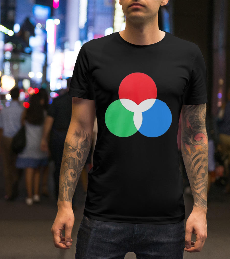 RGB Color Model Venn Diagram Red Green Blue T-Shirt