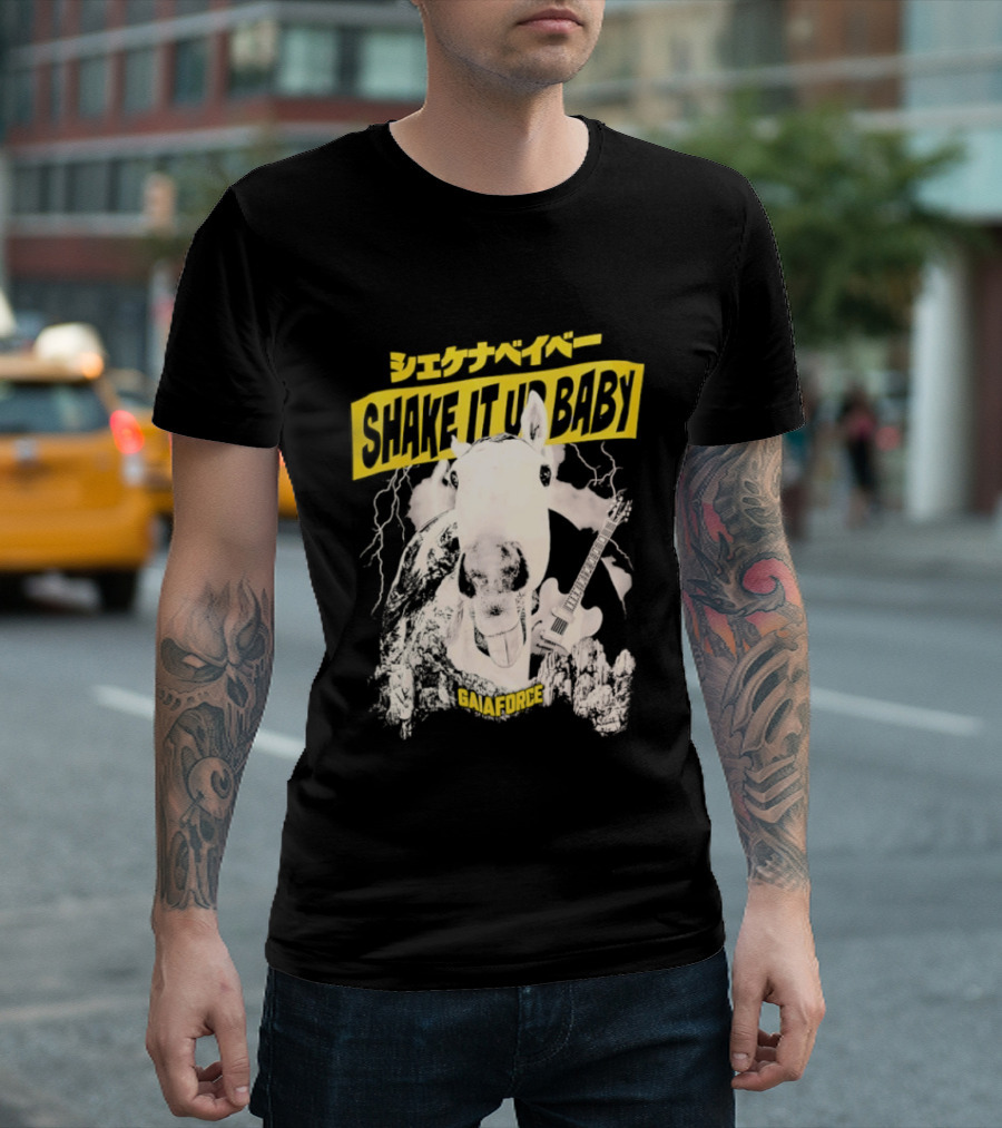 Shake It Up Baby Gaiaforce Horse Electric Guitar T-Shirt