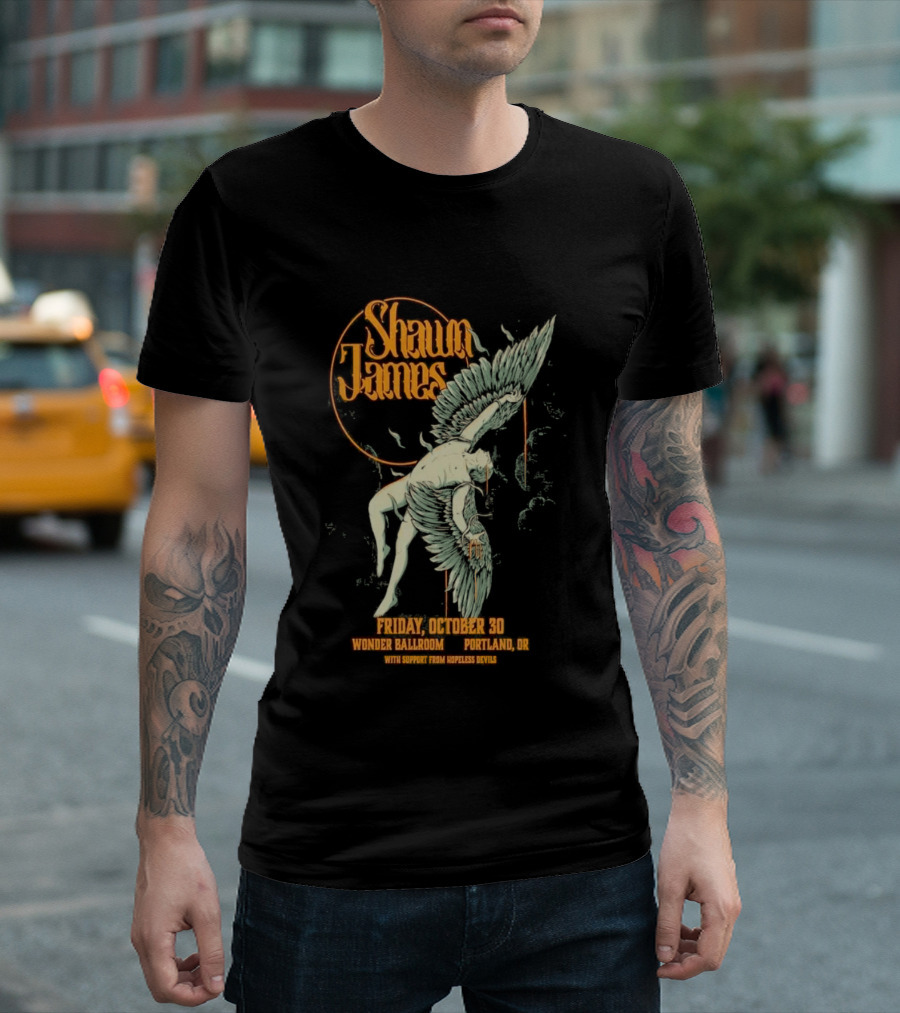 Shawn James Live Wonder Ballroom Portland OR October 30 2026 Special Guest Sam Hopeless T-Shirt