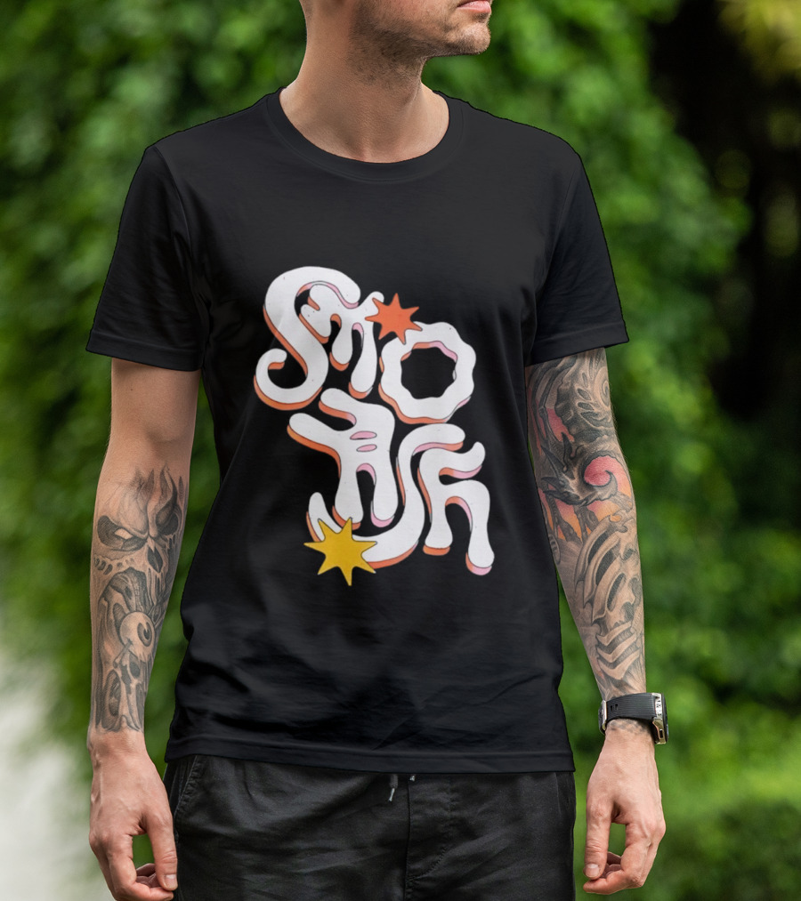 Stash Groovy 70s Retro Psychedelic Style With Stars T-Shirt