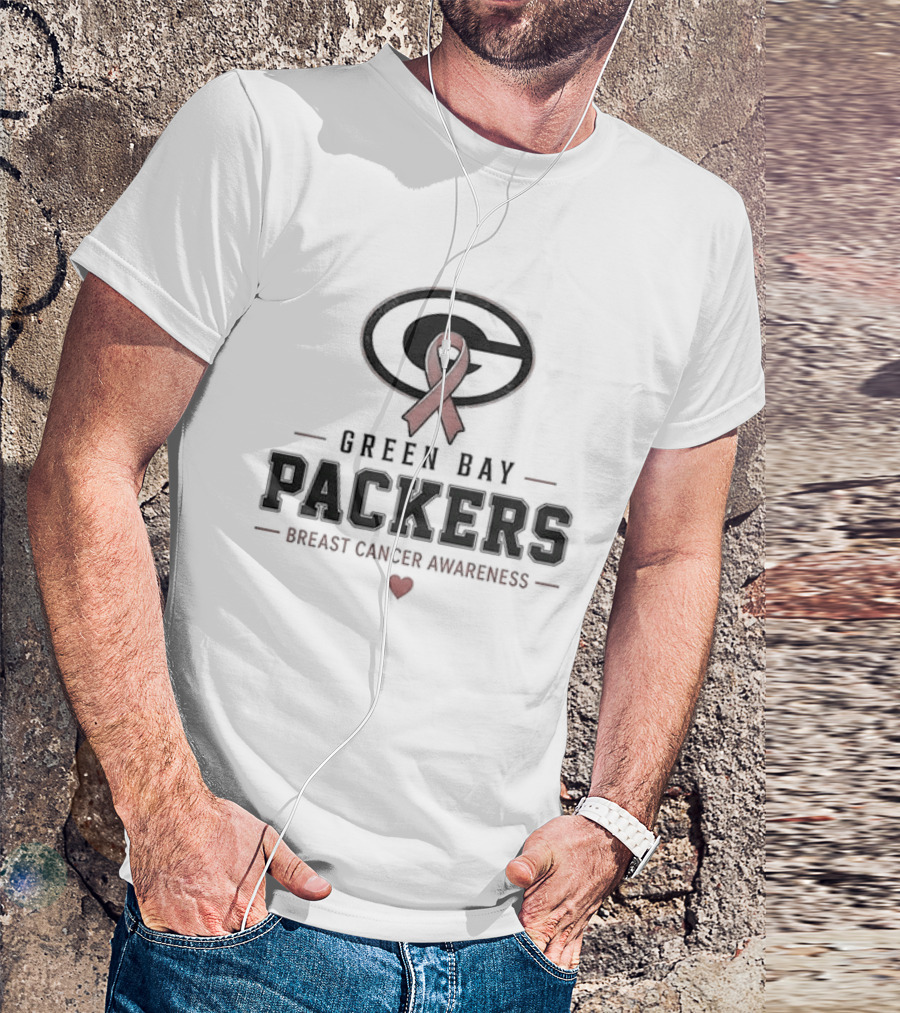 Green Bay Packers Breast Cancer Awareness Faith Over Fear Hope Over Everything T-Shirt