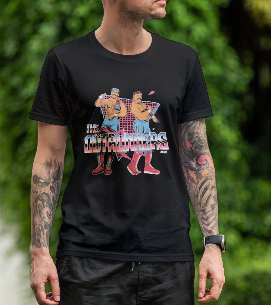 The Outrunners AEW Wrestling Tag Team Retro Fashion T-Shirt