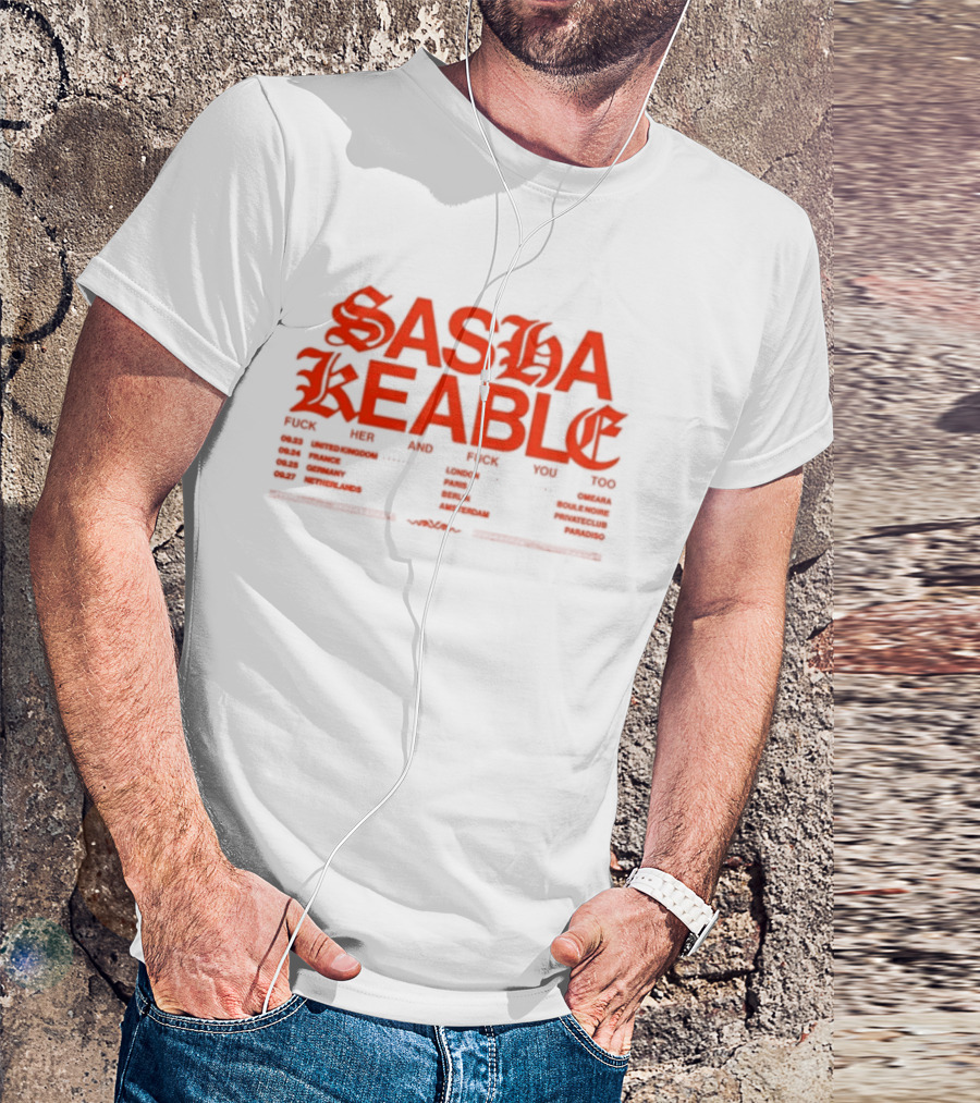 Sasha Keable 2024 Tour Dates And Locations List T-Shirt