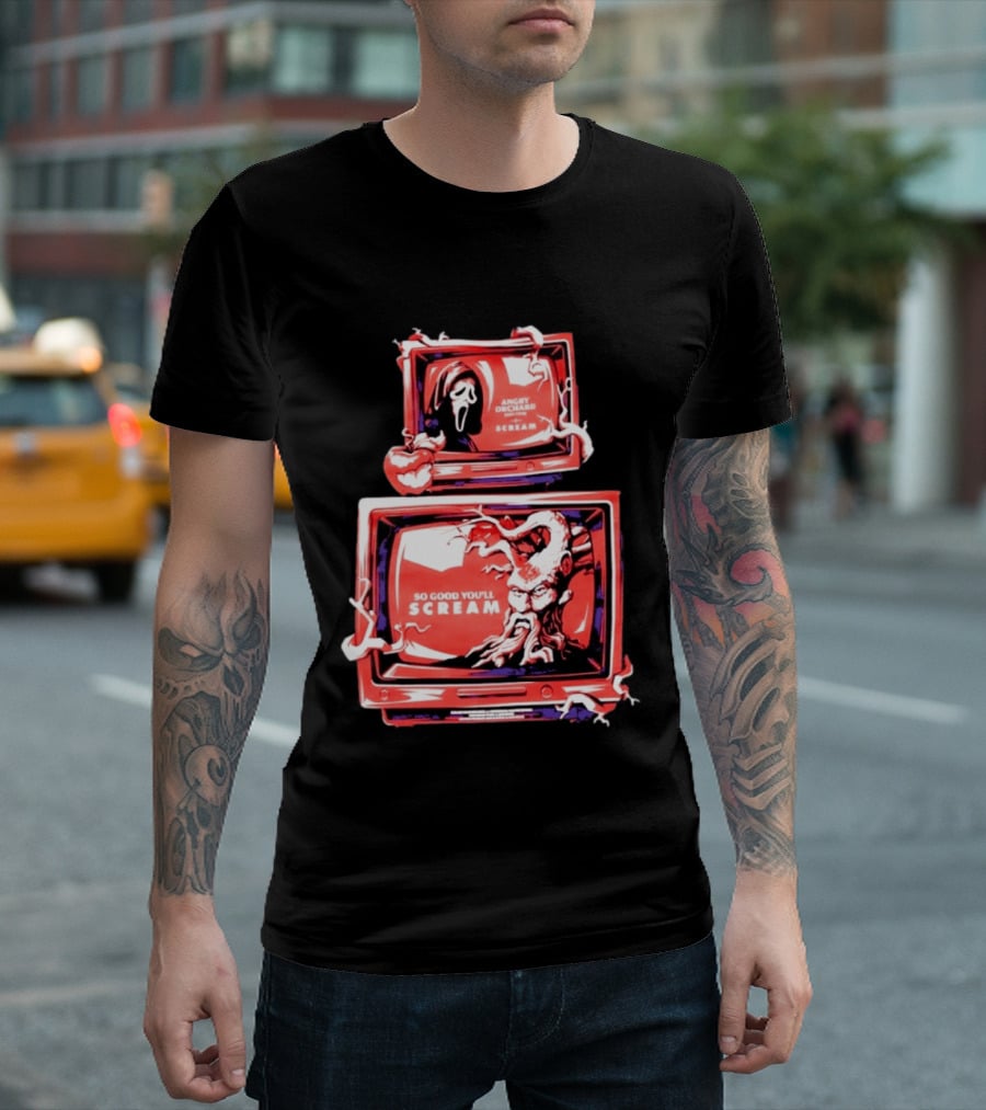 Angry Orchard Hard Cider So Good You'll Scream Retro TV Horror T-Shirt
