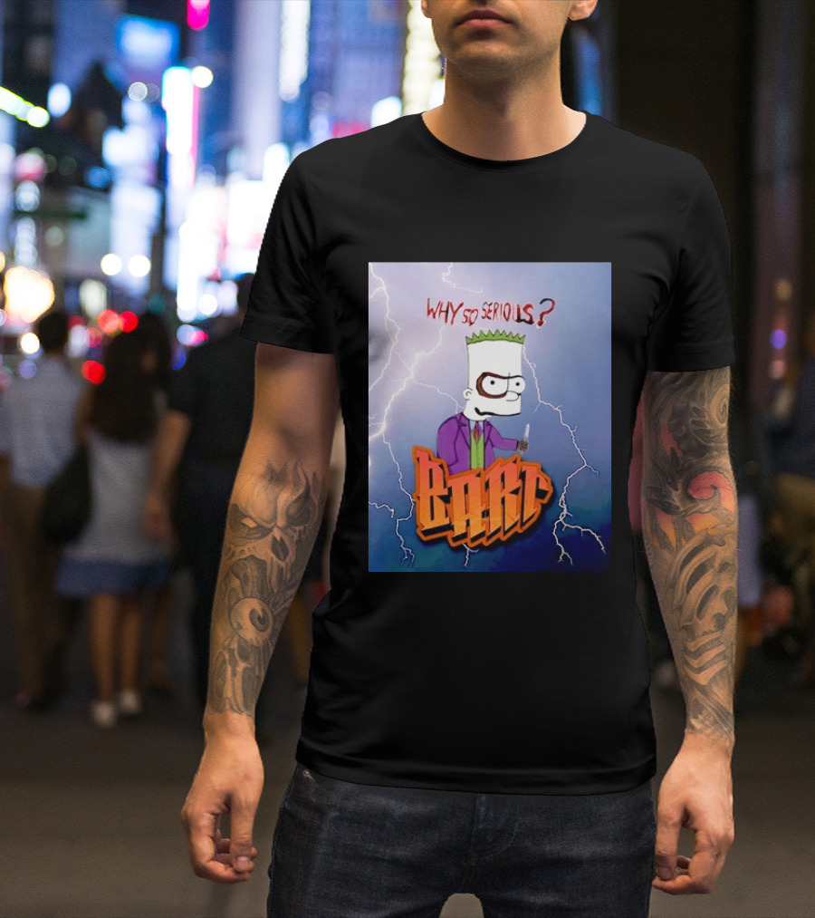 Bart Simpson Why So Serious Joker Lightning Mashup T-Shirt