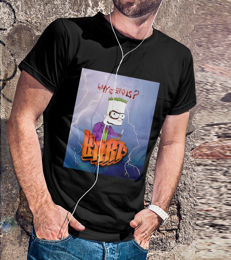 Bart Simpson Why So Serious Joker Lightning Mashup T-Shirt
