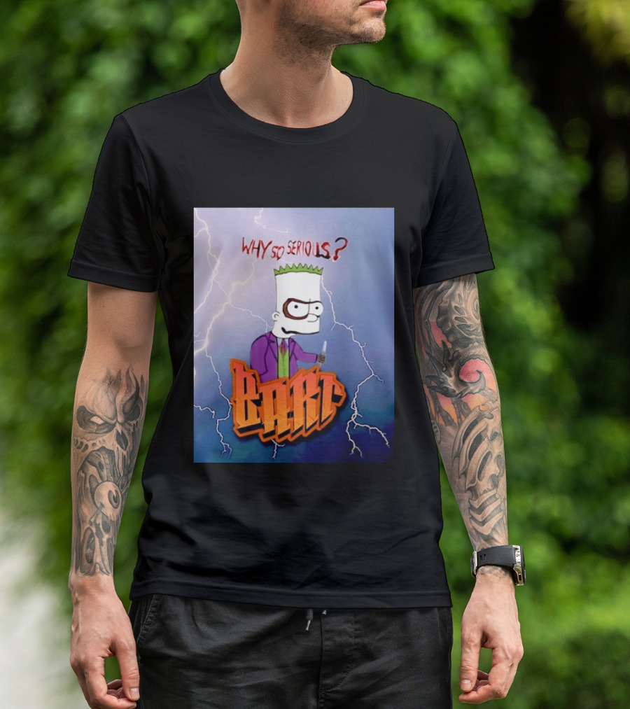 Bart Simpson Why So Serious Joker Lightning Mashup T-Shirt