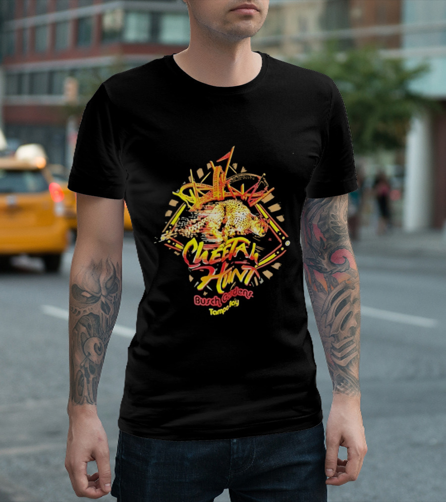 Cheetah Hunt Busch Gardens Tampa Bay Roller Adventure T-Shirt
