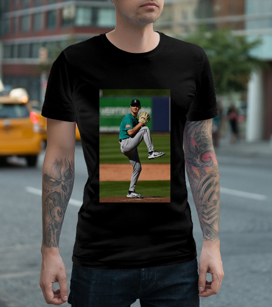 Seattle Mariners Kade Anderson Pitching Stance T-Shirt