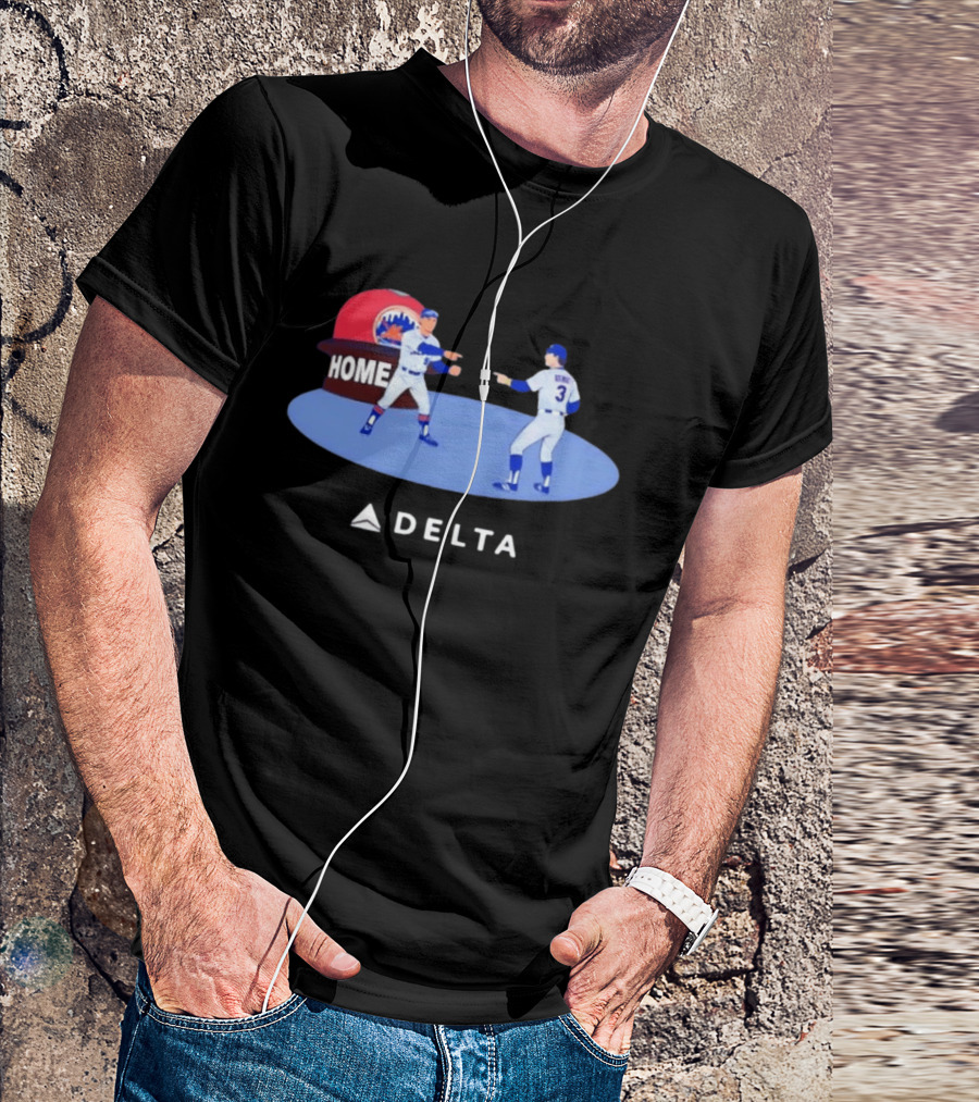 New York Mets MLB Delta Home Baseball Players Pointing Meme T-Shirt