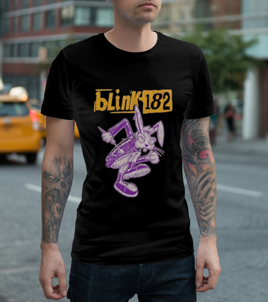 Blink 182 Distressed Punk Bunny T-Shirt