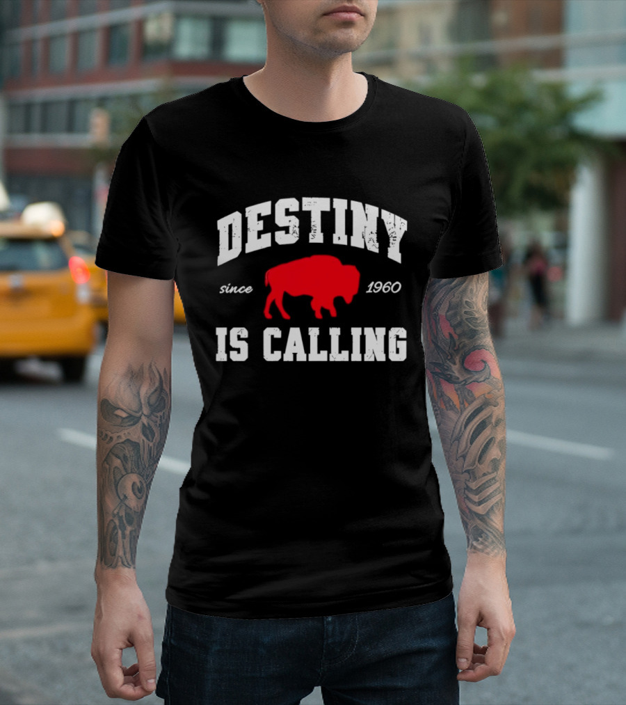Buffalo Bills Destiny Is Calling Since 1960 Distressed T-Shirt