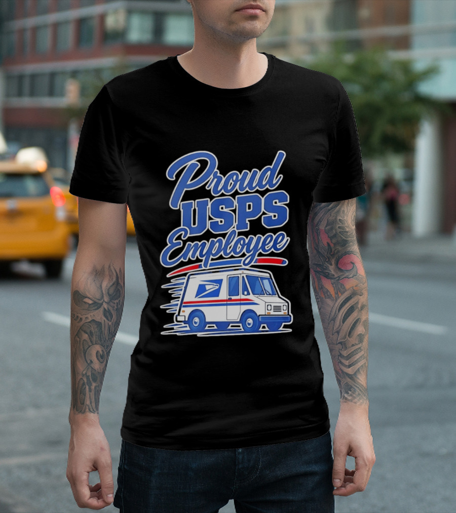 Proud USPS Employee With Postal Truck T-Shirt