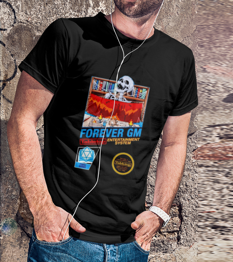 Forever GM Tabletop Entertainment System TTRPG Series Game Playbooks Dice T-Shirt