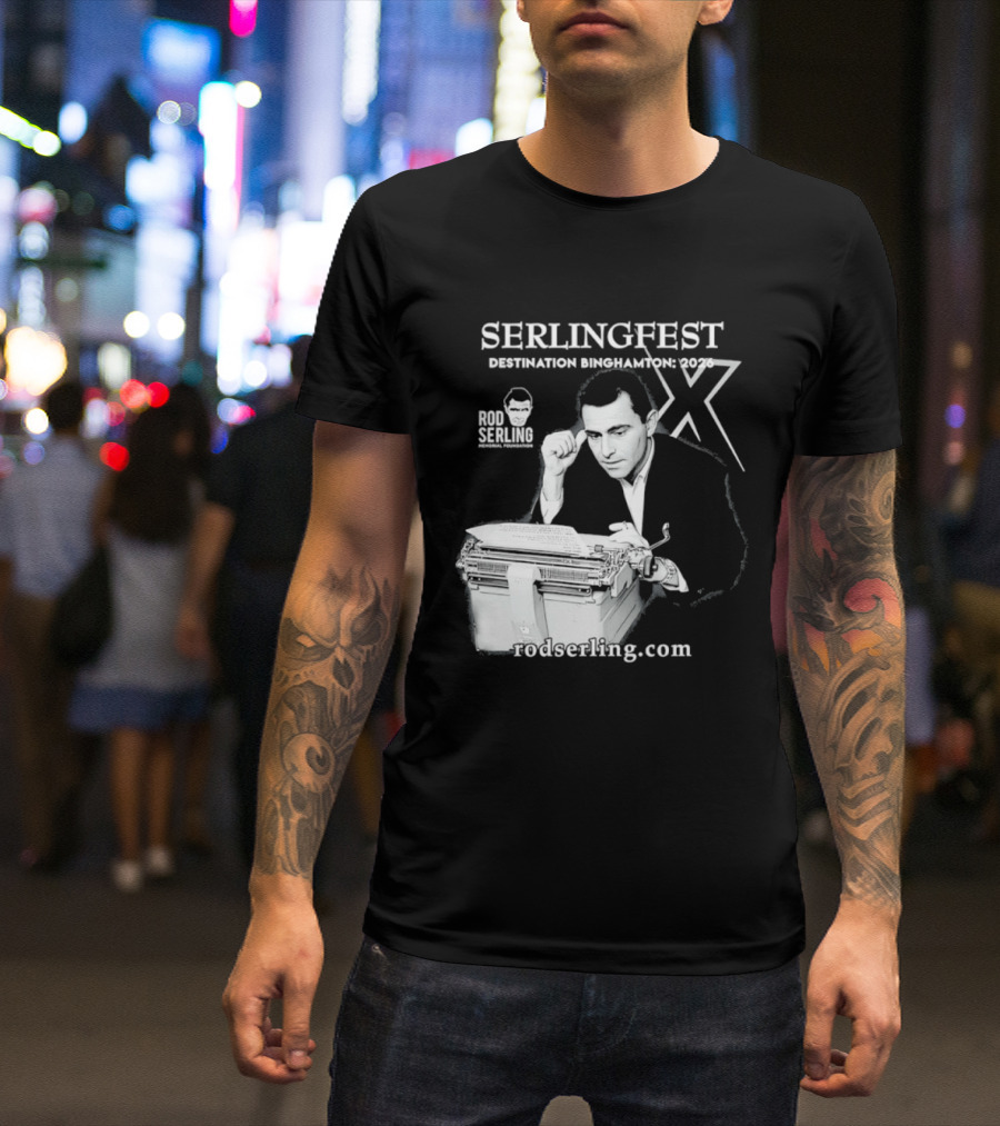 Serlingfest Destination Binghamton 2026 Rod Serling Classic Typing Image T-Shirt