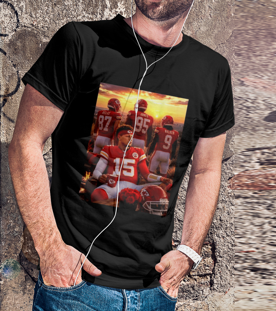 Good Morning Chiefs Kingdom Patrick Mahomes Kelce Jones Walker 87 95 9 15 T-Shirt