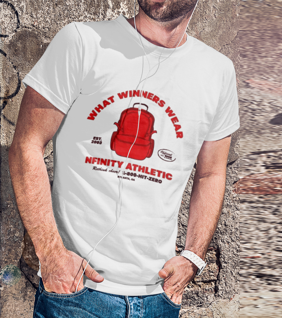 Nfinity Athletic What Winners Wear Backpack Established 2005 Red Rethink Atlanta T-Shirt