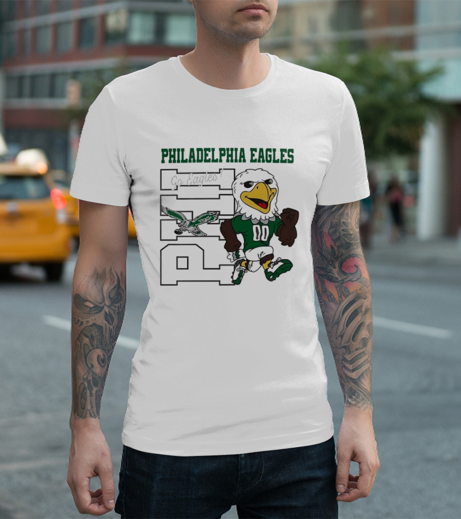 Philadelphia Eagles Go Eagles Mascot 00 Vintage Style Fan Gear T-Shirt