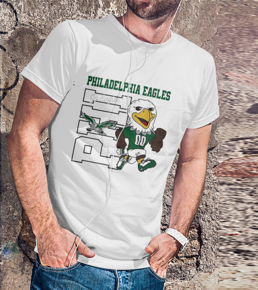 Philadelphia Eagles Go Eagles Mascot 00 Vintage Style Fan Gear T-Shirt