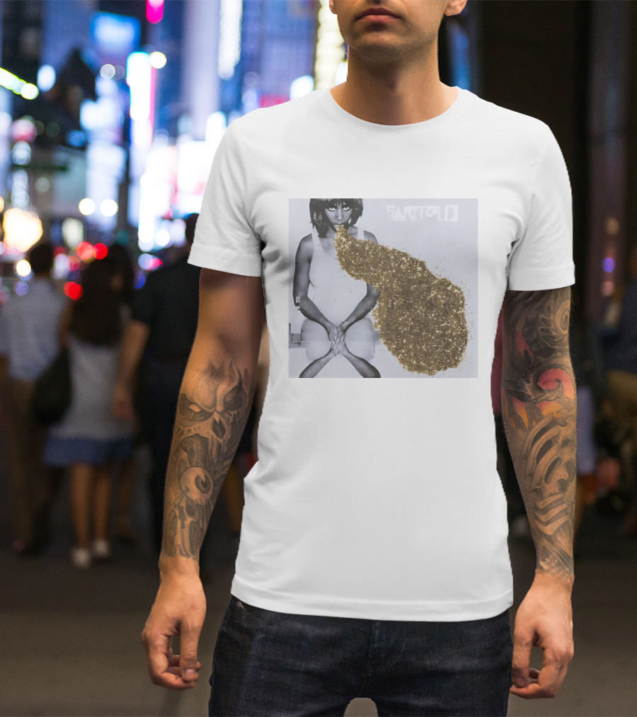 Santigold Gold Glitter Album Cover T-Shirt