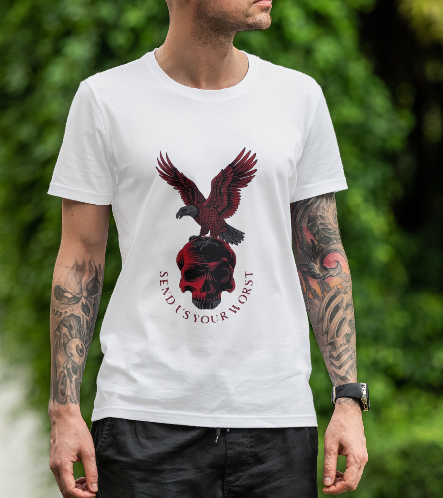 Send Us Your Worst Eagle And Skull Gothic T-Shirt